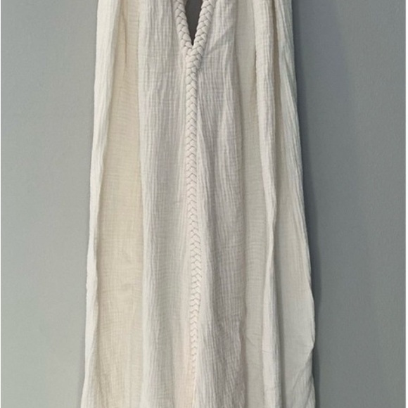 Aya Sacred Wear Off-White Simple Organic Cotton Boho Wedding Maxi Dress XS-L - Picture 4 of 13